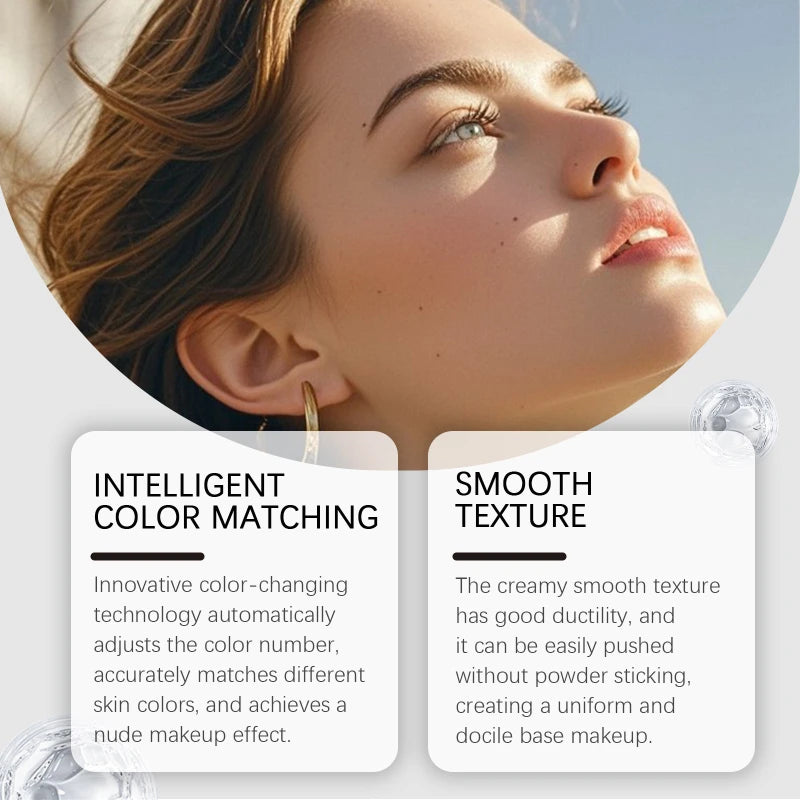 2-in-1 Color-Changing Korean Foundation Stick,Face Foundation Makeup