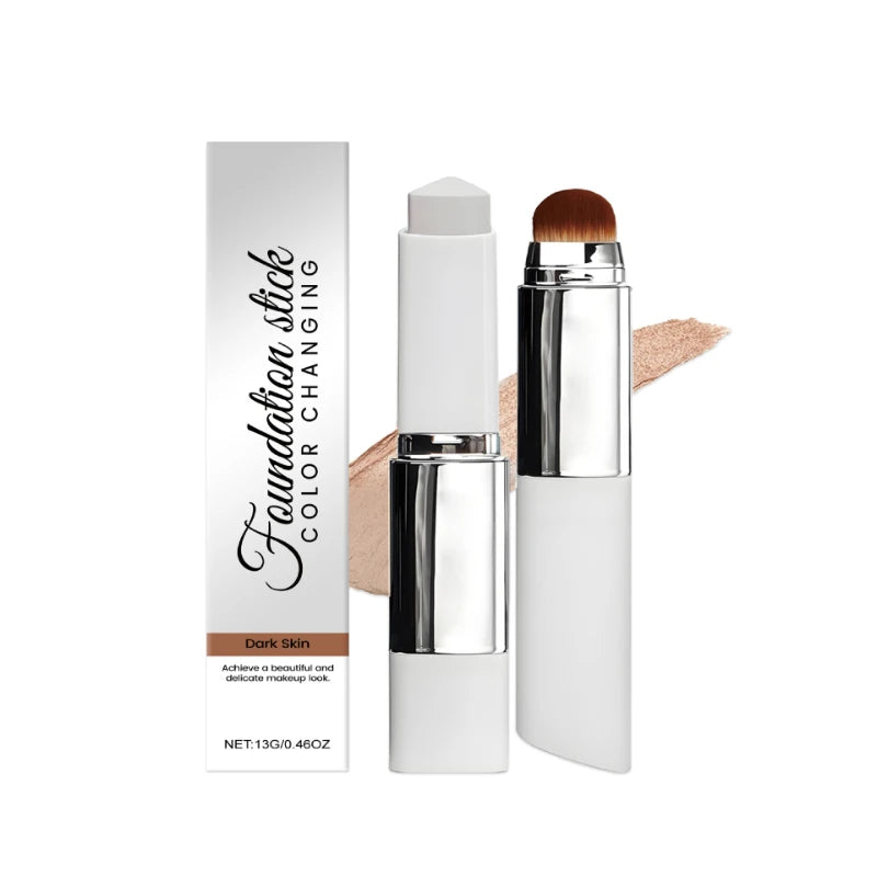 2-in-1 Color-Changing Korean Foundation Stick,Face Foundation Makeup
