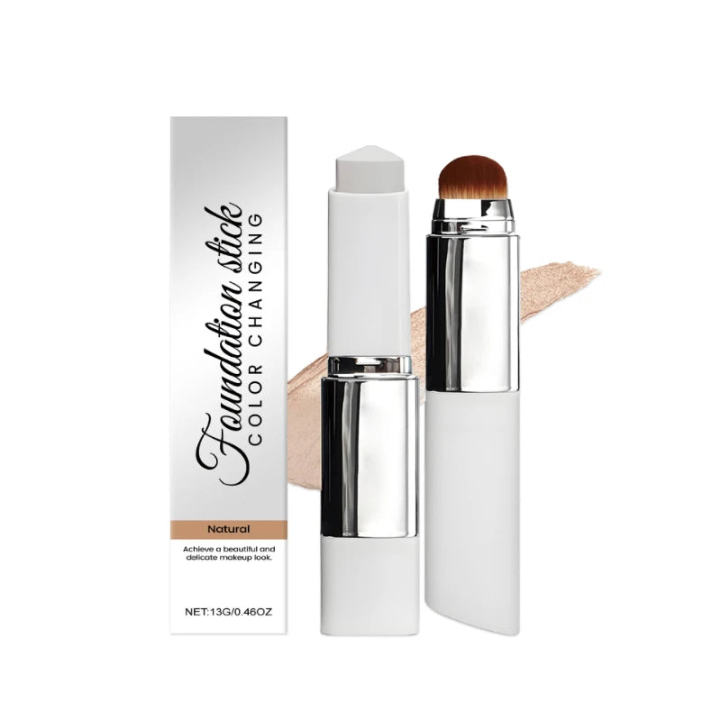 2-in-1 Color-Changing Korean Foundation Stick,Face Foundation Makeup